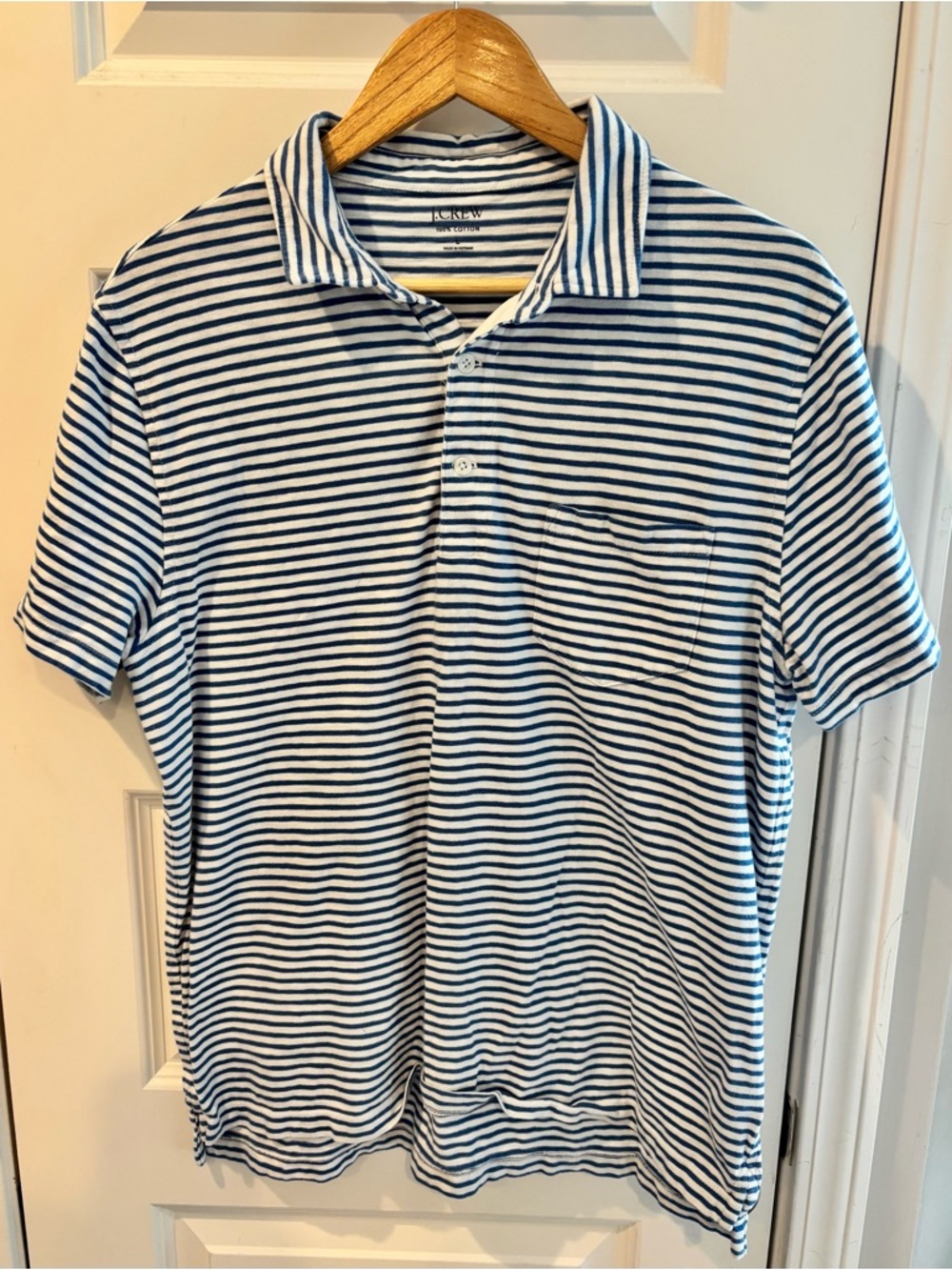 J. Crew Slub cotton polo shirt in yarn-dyed stripe